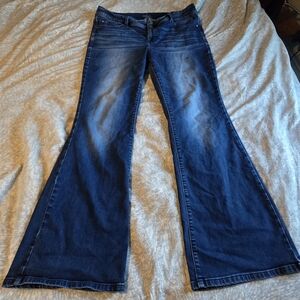 Women's Dark Blue Flare Jeans